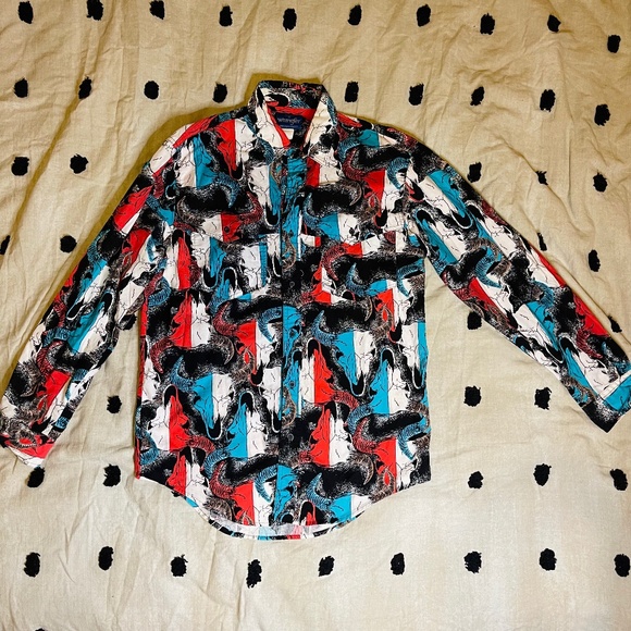 Wrangler Other - Wrangler Steer Skull Cowboy Shirt